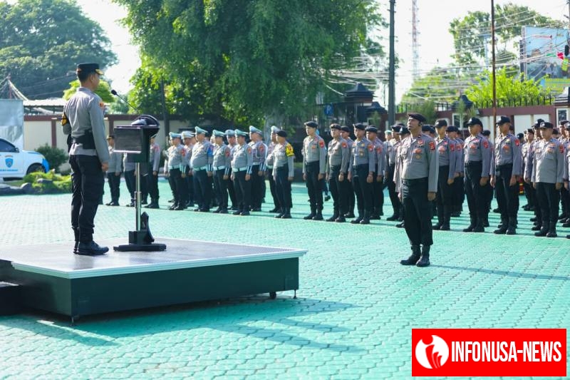 Polres Karawang Laksanakan Apel Gelar Pasukan Dalam Rangka PAM Pilkades 2025