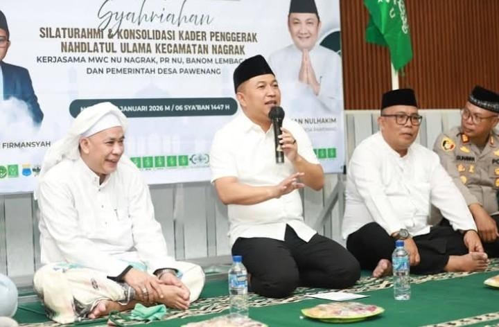 Disiplin sebagai Cermin Kepemimpinan, Wabup Sukabumi Hadiri Silaturahmi Alumni PKPNU di Nagrak
