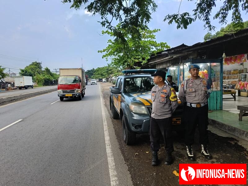 Berikan Rasa Aman Kepada Masyarakat Polsek Kotabaru Laksanakan Patroli di Jalur Pantura