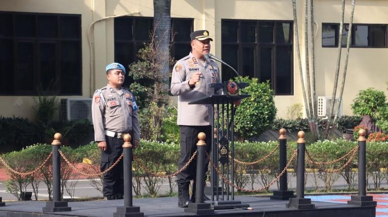 Apel Jam Pimpinan Kapolres Subang: Tekankan Disiplin, Kesiapsiagaan dan Pelayanan Humanis