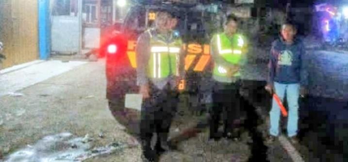 Patroli Malam Polsek Jatisari Pastikan Pertigaan Cikalong Aman dan Kondusif