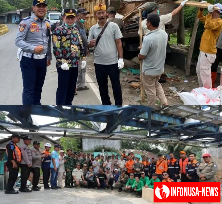 Sinergi PT KAI Persero Daop 1 Jakarta dengan Pemkab Lebak Tertibkan Bangunan Liar Demi Keselamatan Jalur Kereta Api.