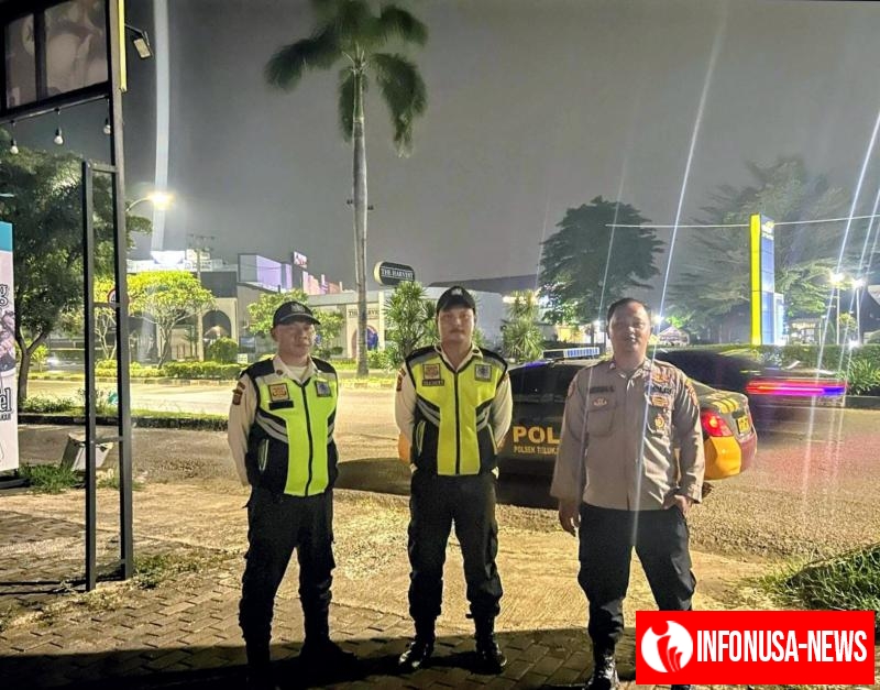 Polisi Gelar Patroli Perintis, Ajak Security Jaga Kamtibmas di Jalan Raya Arteri Galuh Mas