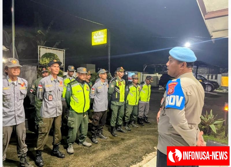 Jelang Laksanakan Patroli KRYD, Polsek Pangkalan Gelar Apel Malam Gabungan 3 Pilar