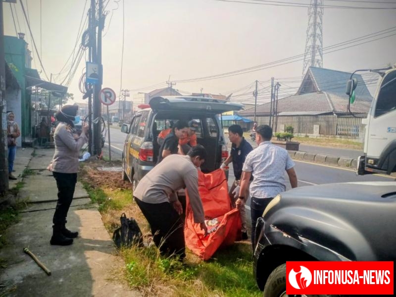 Polsek Purwasari Evakuasi Penemuan Mayat Diduga Tunawisma