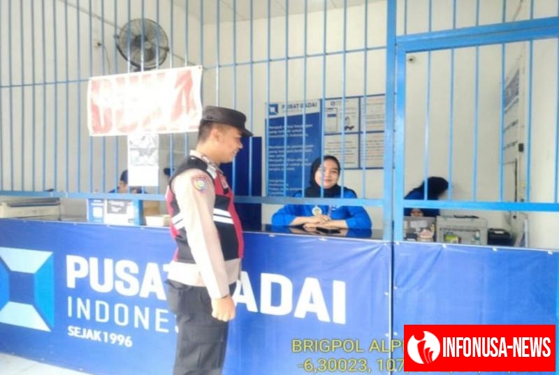Brigadir Alpian Budi Kunjungi Pusat Gadai Gempol Patroli Prekat Polsek Banyusari di Siang Hari