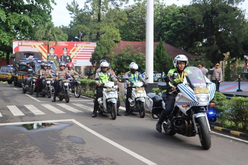 Polres Subang Gelar Patroli Show of Force, Pastikan Situasi Kamtibmas Tetap Kondusif