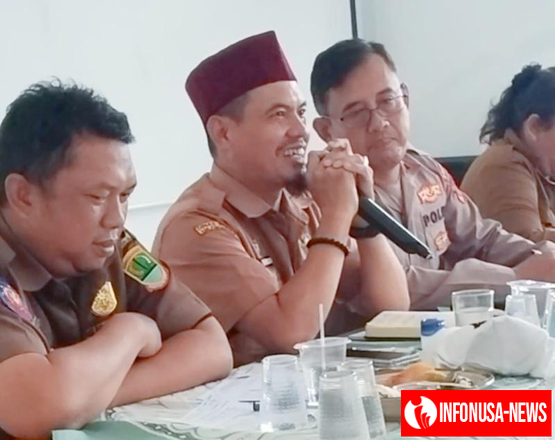 Jaga Harkamtibmas Himbauan Kapolsek Pakisjaya Ipda Saefurrohman SH Saat Mengikuti Rapat Minggon Tingkat Kecamatan Pakisjaya