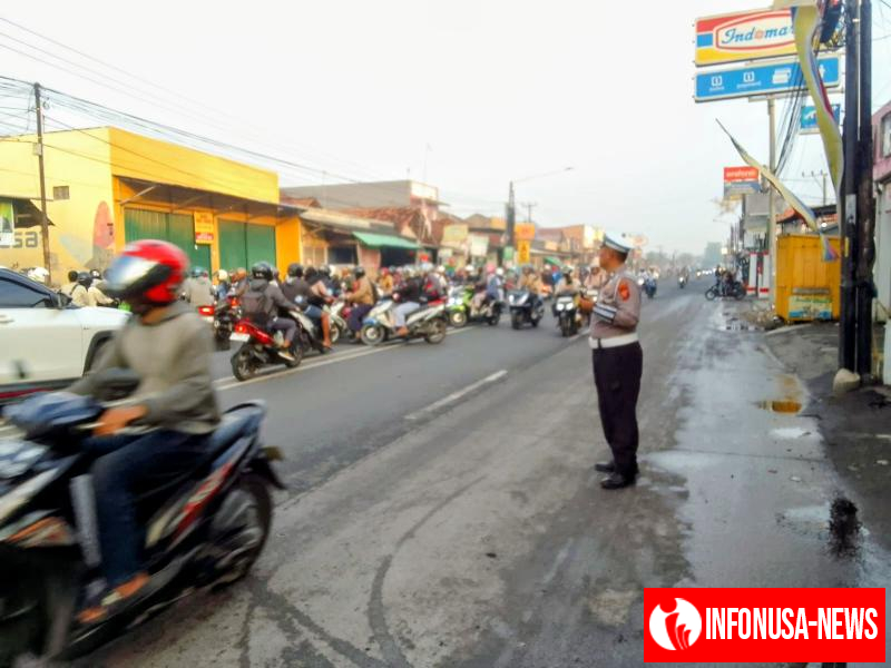 Satlantas Polres Karawang Gelar Gatur Pagi, Cegah Kemacetan Lalu Lintas di Jalan Raya