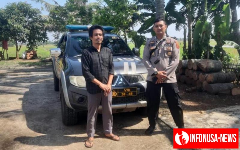 Demi Keamanan Di Wilayah Hukum Polsek Pedes Bripka Jhon Dayat Sambangi Masyarakat Di Kecamatan Pedes