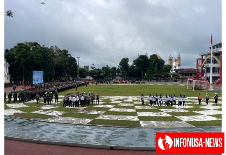 Polres Sukabumi Kota Menggelar Apel Gelar Pasukan Operasi Kepolisian Terpusat ‘Lilin Lodaya’ Pastikan Keamanan Perayaan Nataru
