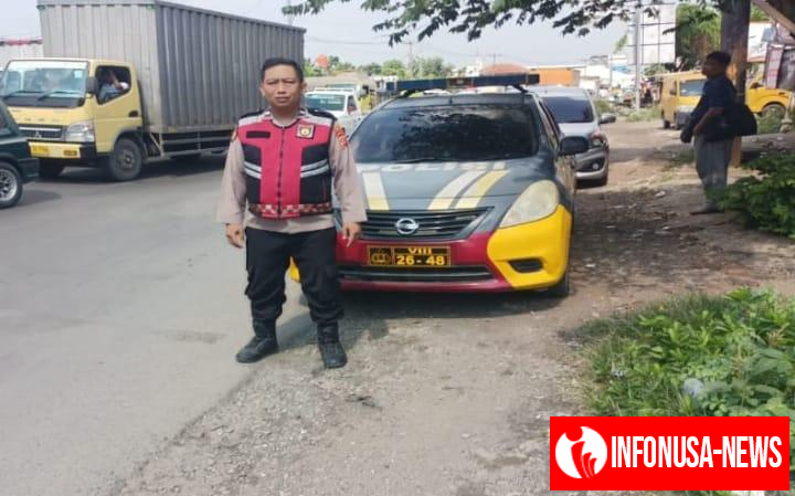 Personil Samapta Polsek Klari Intensifkan Patroli Siang Menyasar Seputaran Jalan Raya Klari Kosambi