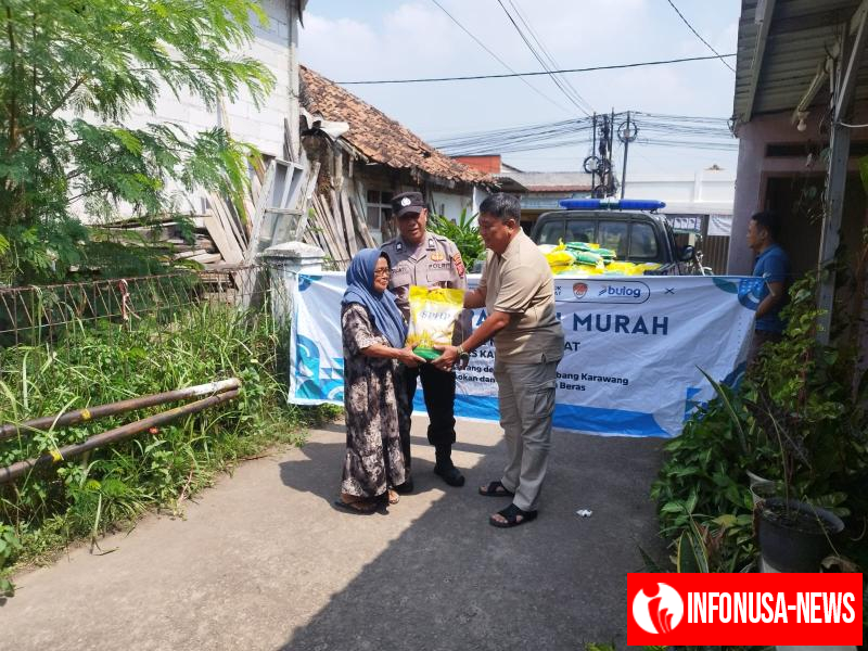 Polsek Purwasari Polres Karawang Kembali Sediakan Beras SPHP (Stabilitas Pasokan Dan Harga Pangan) Murah Untuk Masyarakat