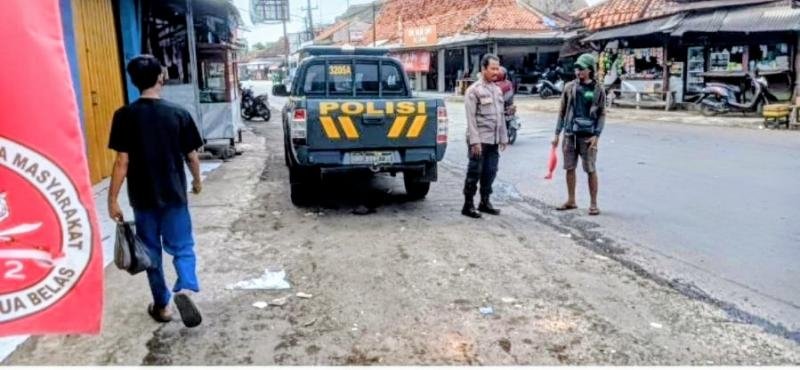 Polsek Jatisari Intensifkan Patroli PREKAT Antisipasi Gangguan Kamtibmas Saat Nobar Persib vs Persijap