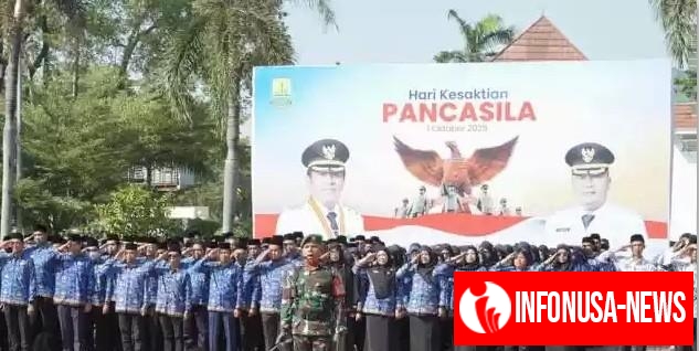 Upacara Peringatan Kesaktian Pancasila Tingkat Kabupaten Karawang Berjalan Khidmat, Pancasila Perekat Bangsa Menuju Indonesia Raya