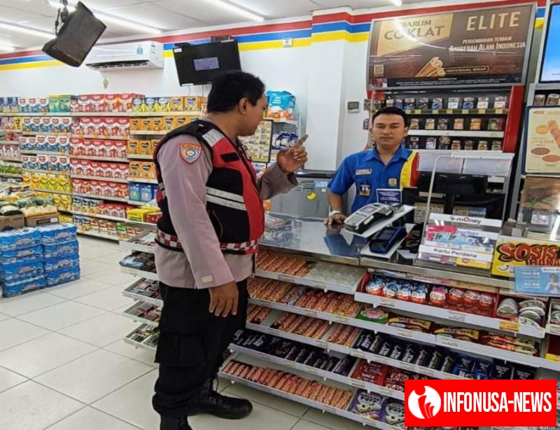 Aipda Abdul Rahman Lakukan Giat Patroli Perekat Supermarket Indomaret Gempol Guna Antisipasi Kejahatan