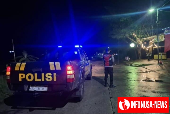 Jalan Sepi Bakan harendong,Cintalanggeng Dimonitor Personil Polsek Tegalwaru Pada Patroli Malam