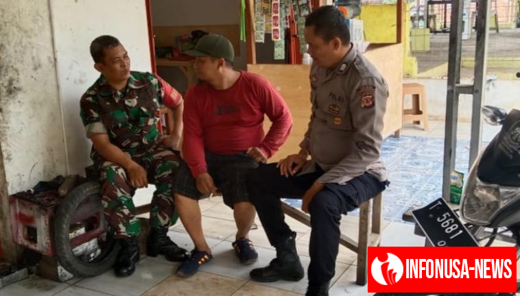 Jalin Sinergitas TNI POLRI Desa Kiarapedas Polsek Kiarapedes Himbau Warga Jaga Kamtibmas Kondusif