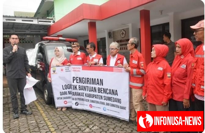 Wujud Peduli Kemanusiaan Kembali di Tunjukan PMI Kabupaten Sumedang Lepas Bantuan Logistik untuk Korban Bencana Sumatera