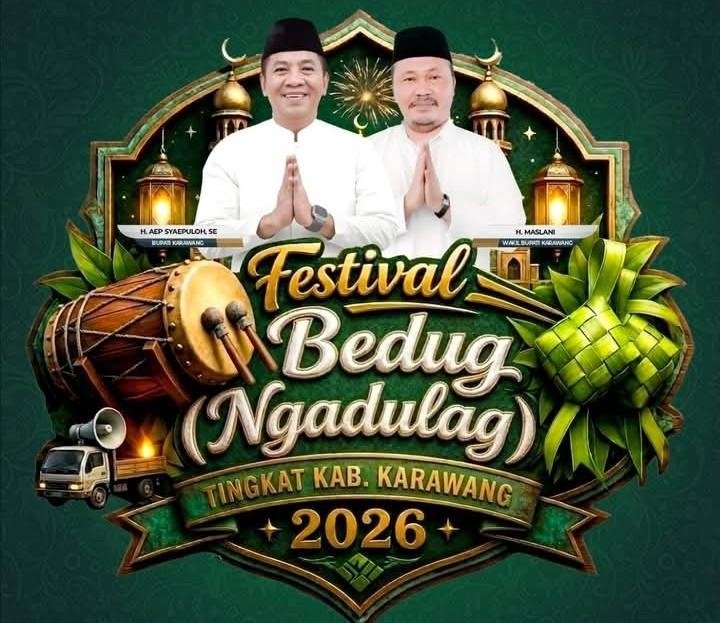 Gema Takbir dan Dentuman Bedug Satukan Warga, Karawang Gelar Festival Ngadulag di Malam Takbiran 