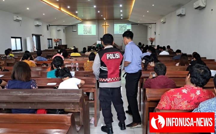 Pastikan Kegiatan Ibadah Nasrani Kondusif, Polsek Klari Lakukan Pengamanan