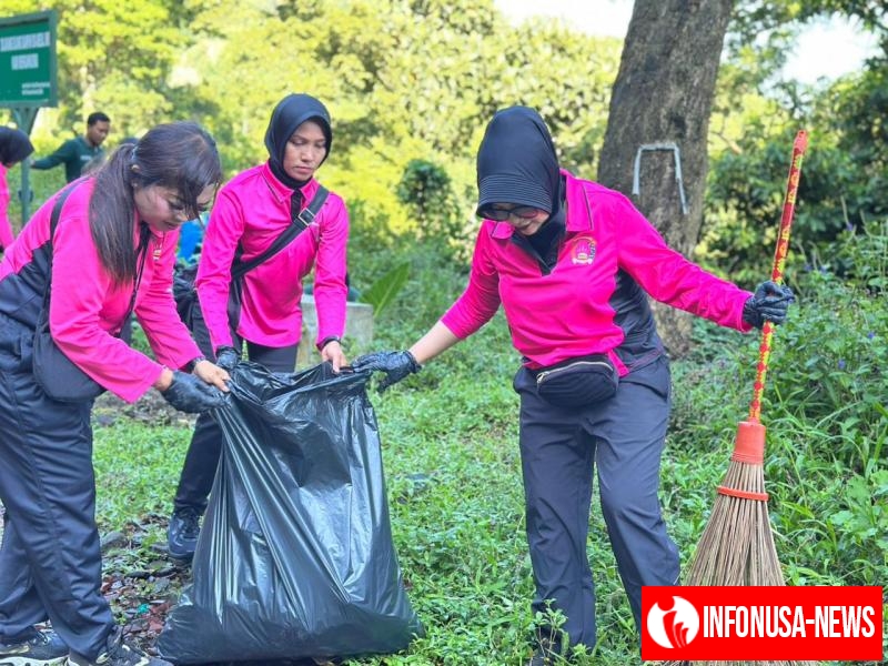 Bhayangkari Lombok Utara Galang Gerakan Peduli Lingkungan di Jantung Hutan Pusuk
