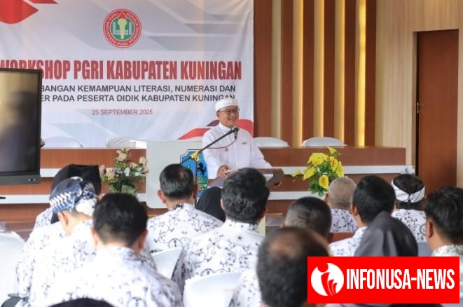 PGRI Kuningan Gelar Workshop, Bupati Dian Rachmat Yanuar : Pentingnya Literasi, Numerasi, dan Karakter bagi Peserta Didik
