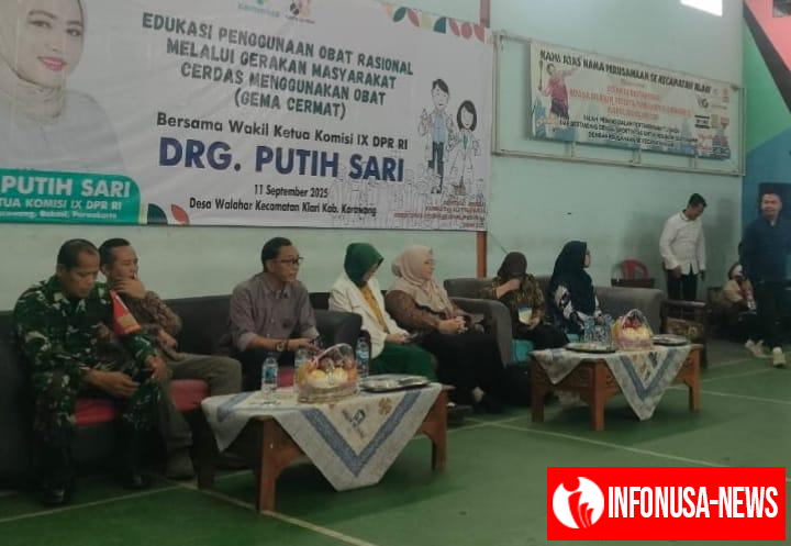 Polsek Klari Pengamanan Kunjungan Kerja Komisi IX DPR RI Di Desa Walahar