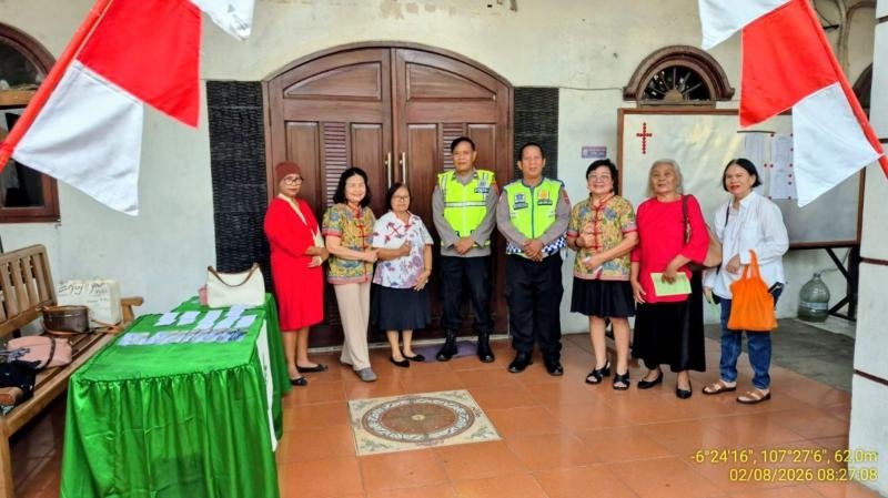 Personel Polresta Karawang Amankan Ibadah Minggu di Gereja-Gereja Wilayah Kabupaten Karawang
