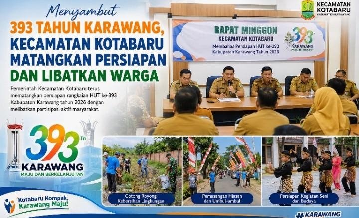 Menyambut 393 Tahun Karawang, Kecamatan Kotabaru Matangkan Persiapan dan Libatkan Warga 