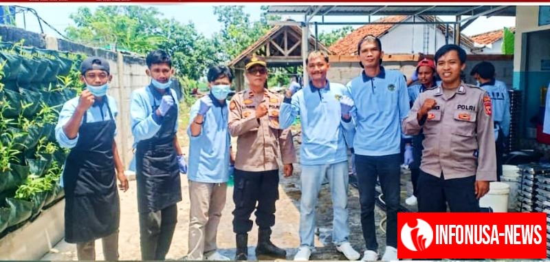 Panit Samapta Polsek Rengasdengklok pimpin Patroli sekaligus Monitoring dapur SPPG Saung gurame