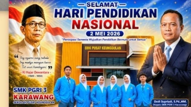 Menyalakan Harapan dari Sekolah: Pesan Hangat Kepala SMK PGRI 3 Karawang di Hari Pendidikan Nasional 