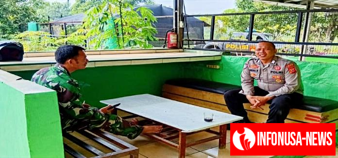 Wujud Sinergitas, Bhabinkamtibmas Polsek Rengasdengklok, Sambang Makoramil 0404 Rengasdengklok