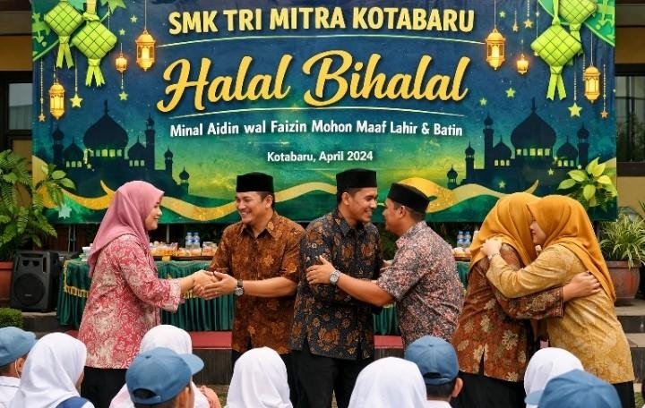 Semangat Baru Usai Lebaran, SMK Tri Mitra Awali KBM dengan Silaturahm