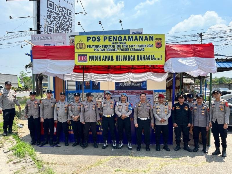 Pengecekan Personel Ops Ketupat Lodaya 2026 di Pos Pam Pendeuy Berjalan Lancar