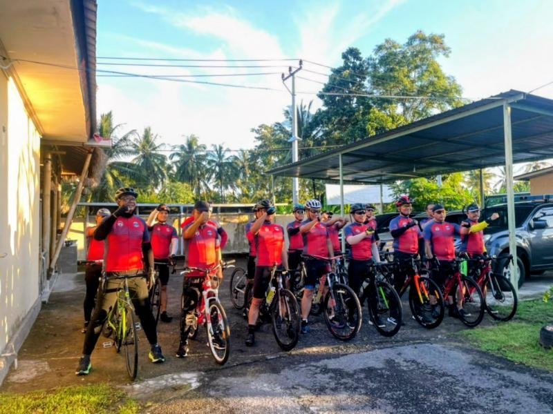 Gowes Kamtibmas Polres Lombok Utara Kembali Sasar Desa Jenggala