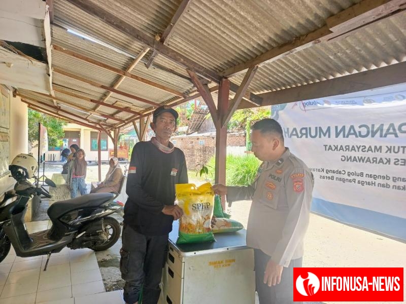 Gerakan Pangan Murah Dilaksanakan Personil Polsek Tempuran di mako polsek Tempuran, Laksanakan Penyaluran SPHP.
