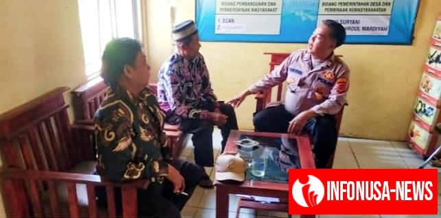 Sambang Bhabinkamtibmas, Ajak Perangkat Desa Binaan Ciptakan Kamtibmas Yang Kondusif