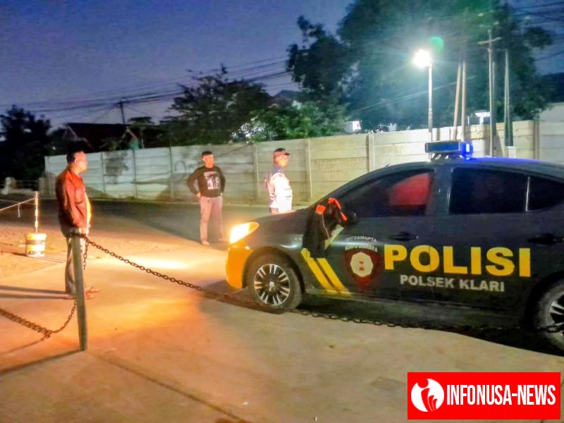 Polsek Klari Gelar Patroli Gabungan Piket Fungsi Antisipasi Tawuran Malam