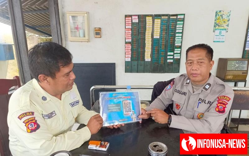 Polsek Purwasari Sosialisasi QR Barcode Propam Mabes Polri ke Warga Secara Masif