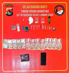 Polres Lombok Utara Bongkar Jaringan Sabu di Bayan, Dua Diduga Pengedar Terancam Seumur Hidup