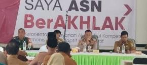 Kapolsek Klari Hadiri Rapat Minggon Tingkat Kecamatan Bersama Muspika Klari