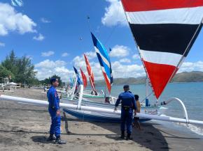 Personel Dit Polairud Amankan Lokasi Wisata Pantai Cemare Lombok Barat