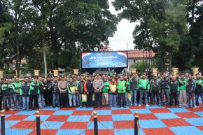 Apel Ojol Kamtibmas Polres Subang Perkuat Sinergi Polri dan Ojek Online