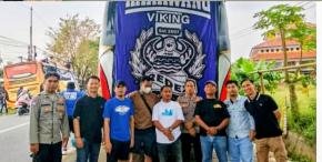 Pastikan Kamtibmas Kondusif, Personel Polsek Purwasari Kawal Ketat Acara Nobar Persib Vs Persijap