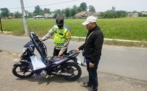 Upaya Anggota Polsek Banyusari Gencar Melaksanakan Razia Sepeda Motor Berknalpot Brong