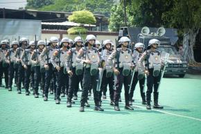 Dipimpin Wakapolres, Ratusan Personel Polres Karawang Ikuti Pelatihan Pengendalian Massa