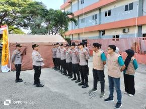 Apel Kesiapan Pengamanan Ops Ketupat Lodaya 2026 di Pos Pam Lamaran Atas Berlangsung Aman dan Kondusif