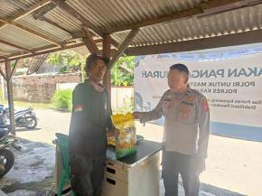 Kembali laksanakan giat Gerakan Pangan Murah guna dukung program pemerintah, di mako polsek Tempuran. Pagi tadi