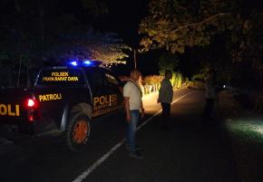 Patroli Rutin Polres Loteng Cegah Aksi Kriminalitas Pada Malam Hari.